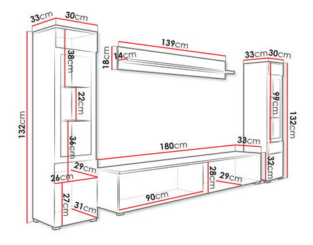 Mobilier living Selwyn II (grafit)