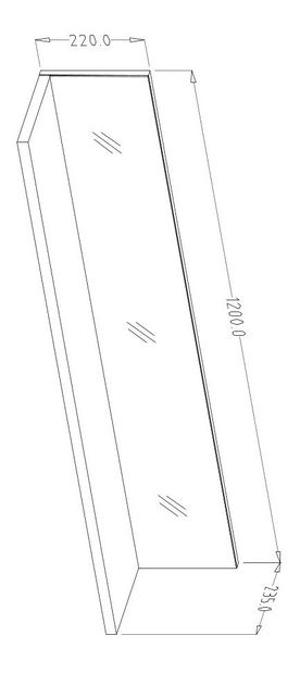 Raft Henry Typ 01 (negru + negru lucios)