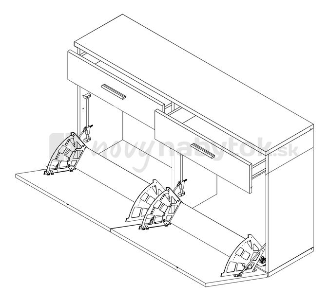 Botník (skrinka na topánky) Kombino CMBD141