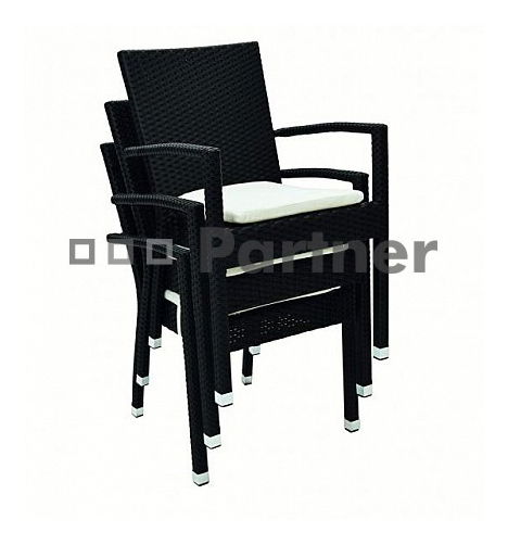 Záhradná zostava Napoli II. 1+6 (čierna) (um. Ratan)