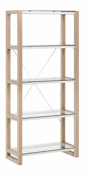 Kancelárska zostava Jenza (biela + svetlé drevo)