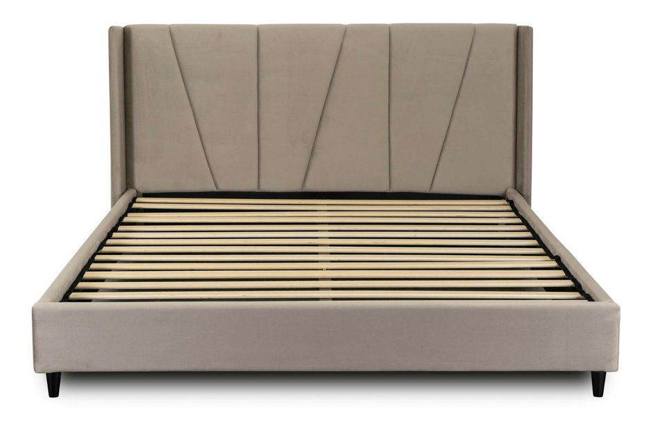 Pat matrimonial 160 cm Slogan (bej) (cu somieră)
