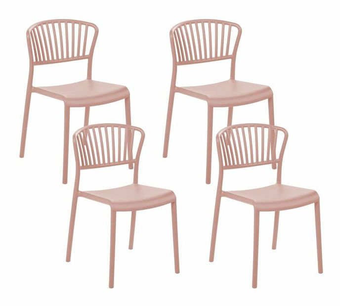 Set blagovaonskih stolica (4 kom.) Geronimo (ružičasta)