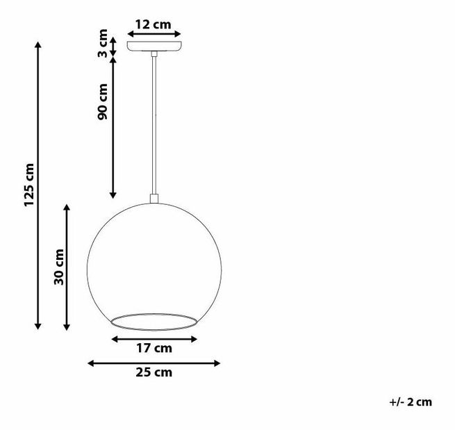 Viseća lampa Amparo (srebrna)