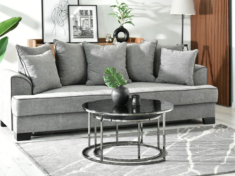 Konferenčný stolík Grande (čierny mramor + čierna)