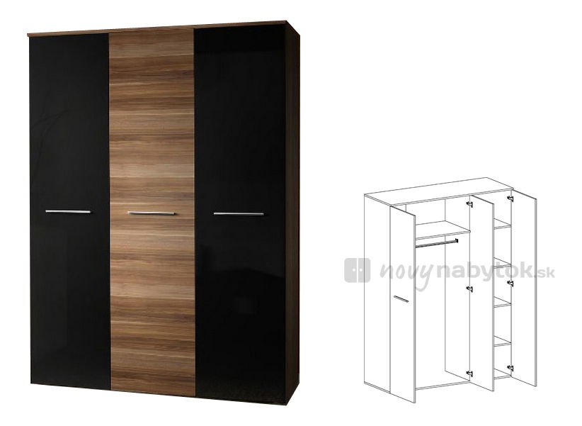 Šatníková skriňa SU BIG 23 NSS BG