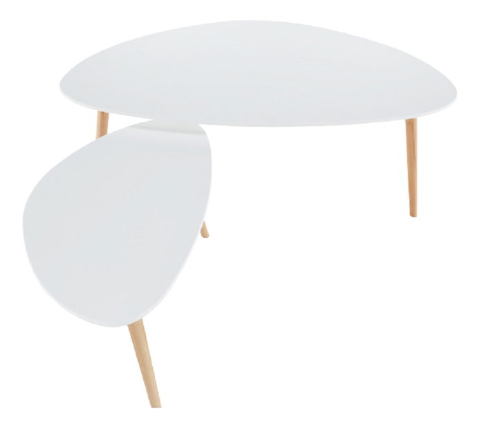 Konferencijski stol Faith (bijela + bukva)