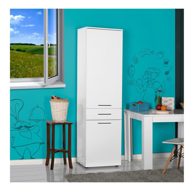 Policová skriňa Adralona (biela)