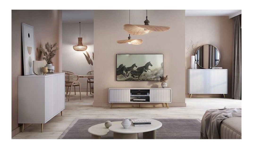 Dulap Biel B1 (alb + auriu)