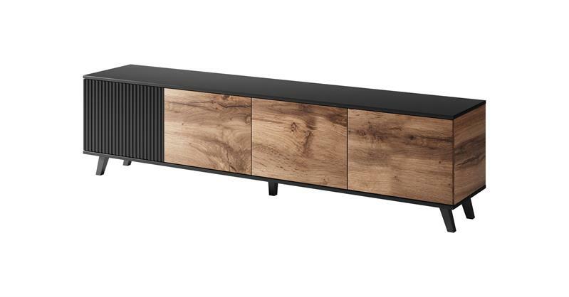 TV stolić Remali (crna + hrast wotan)