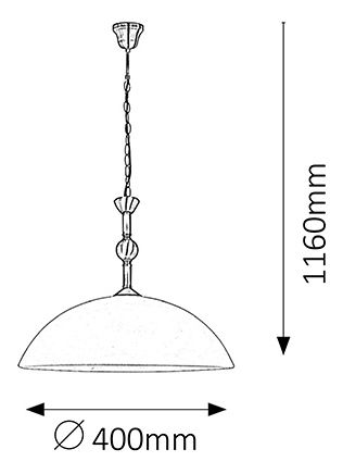 Závesné svietidlo Aurelia 7138 (bronzová + biela)