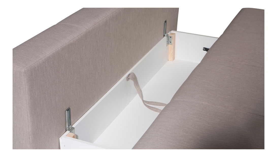 Jednolôžková posteľ 90 cm Iweta P (biela matná + béžová) (s roštom a matracom)