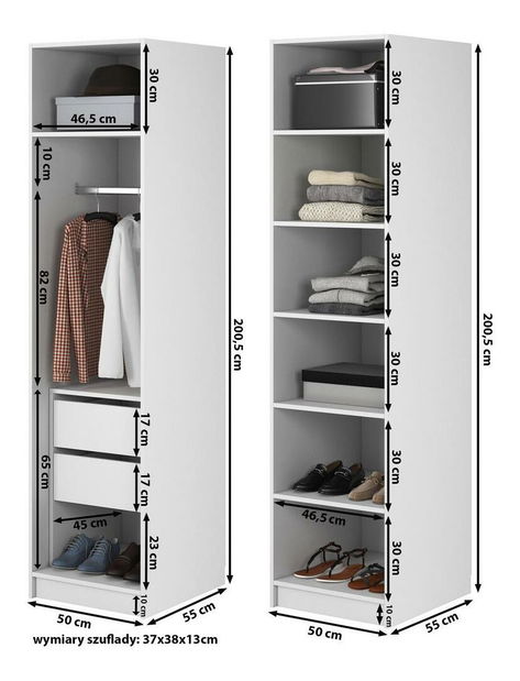 Dulap de haine Kasandra XI (alb)