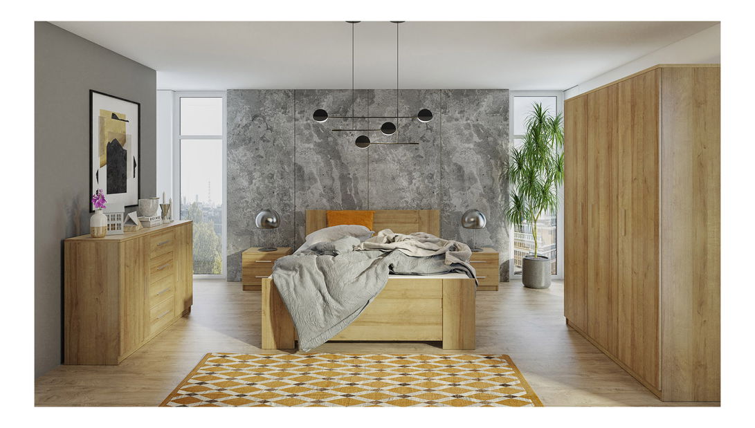 Ruhásszekrény Bonaparte SZ3D (arany tölgy)