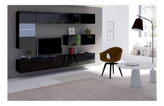 Mobilier living Calabria C4 (Negru) (fără iluminat)