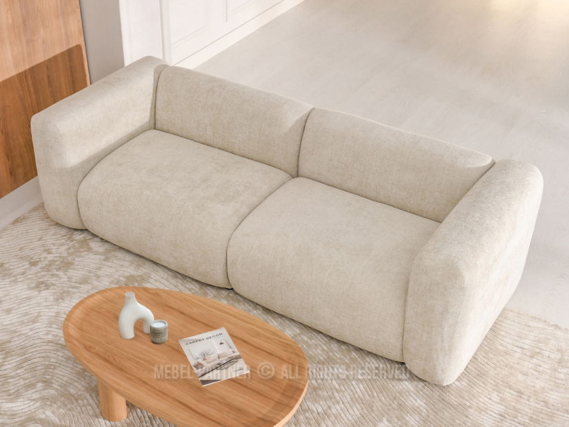 Canapea două locuri Baltza (bej + negru)