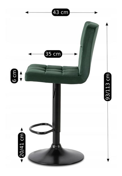 Bárasztal Normativa (zöld) 