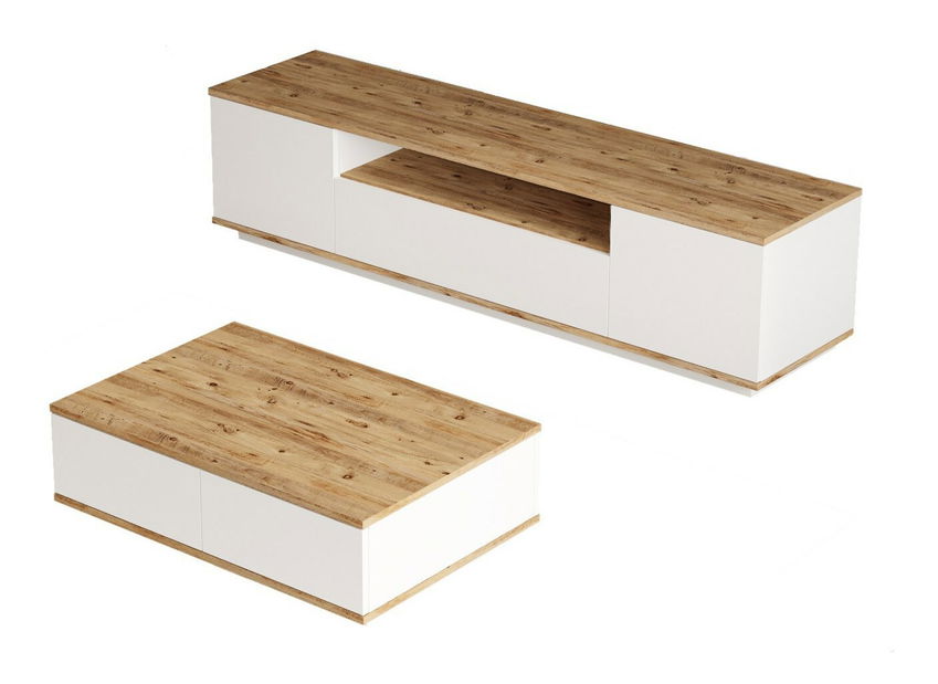 Set za dnevni boravak Freddie 17 (borovina antlantic + bijela) *trgovina