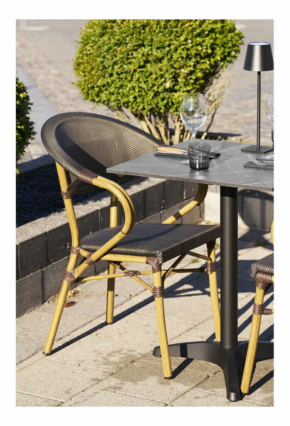 Záhradná stolička Celmira (tmavohnedá)