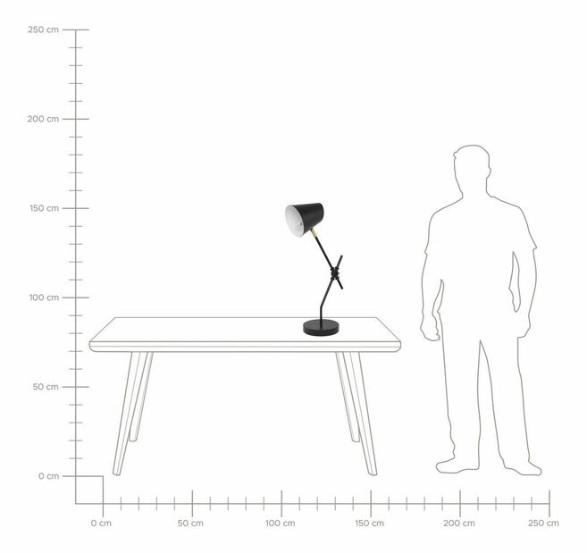 Stolná lampa Haifa (čierna)