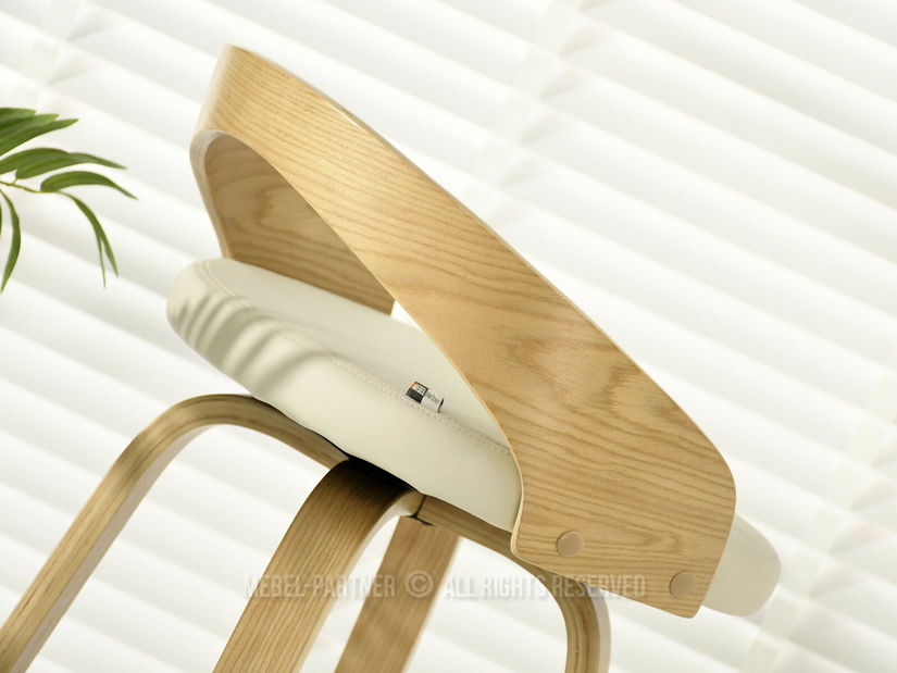 Barová stolička CH38 (krémová + dub)