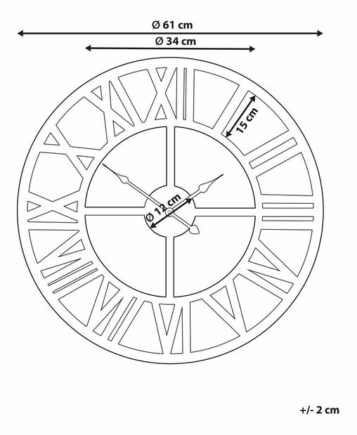 Zidna dekoracija Norwel (zlatna)