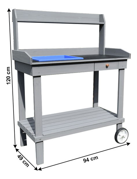 Vrtni stol Barrie (sa sudoperom) (siva )