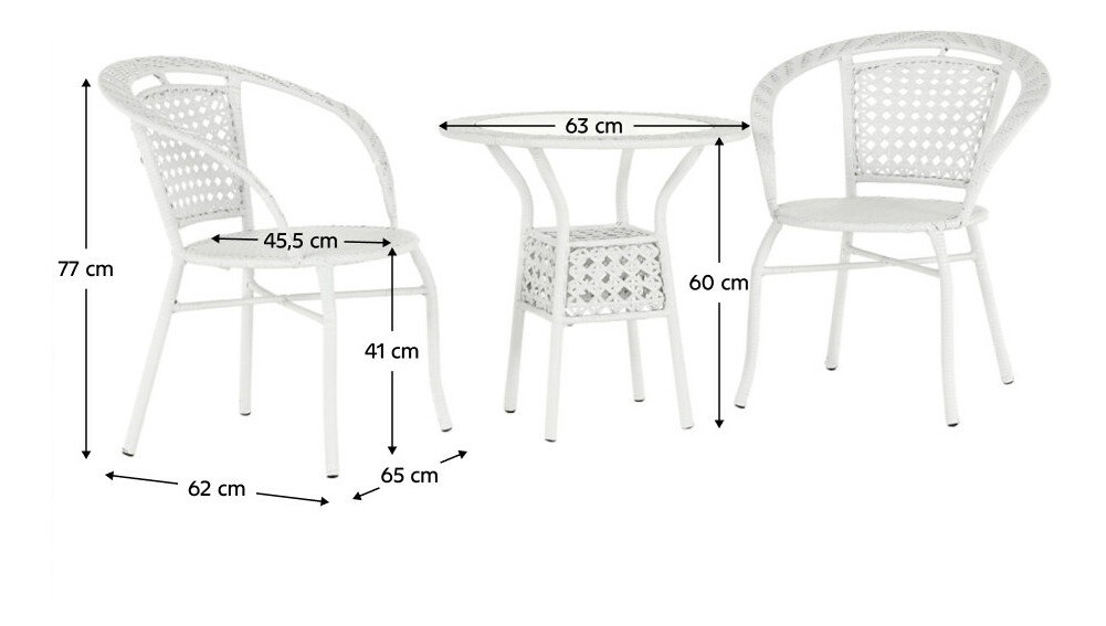 Kerti rattan szett 1+2 Jenna