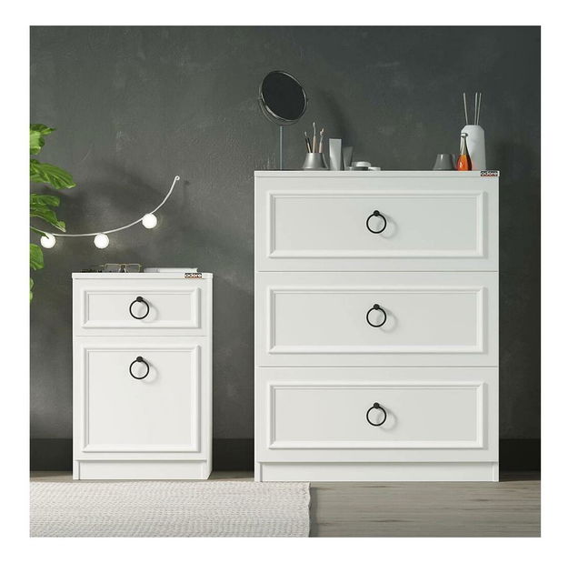 Noptieră Mekali 2 (alb)