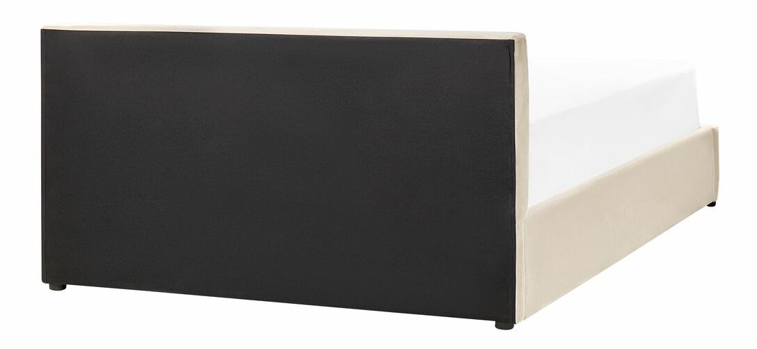 Franciaágy 160 cm Clinton Bonell (fekete) (ágyráccsal és matraccal, és tárolóhellyel)