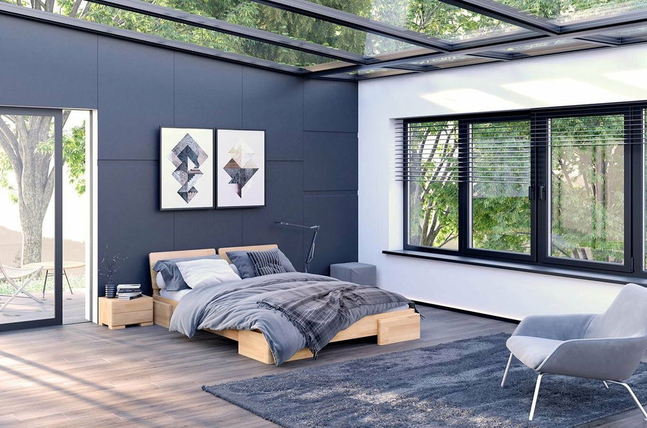 Manželská posteľ 180 cm Naturlig Jordbaer (buk)