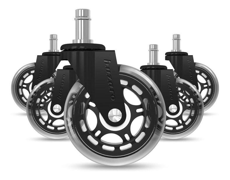 Set de 5 roți pentru scaune de birou Caspar (negru)