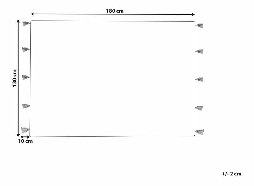 Deka 130 x 180 cm Khaza (bež)