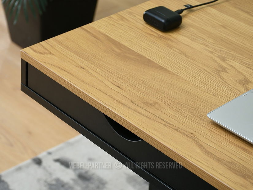 Masă PC Osto 100 (stejar negru + alb)