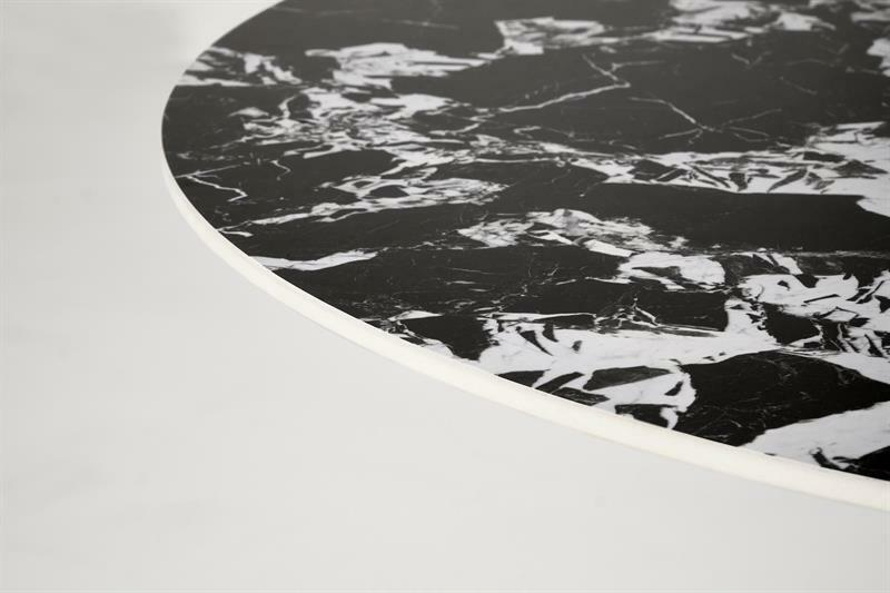 Blagovaonski stol Lucius (modrý mramor + crna) (za 8 i više osoba)