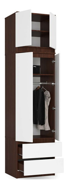 Suprastructură pentru dulap Sashka II (wenge + Alb)