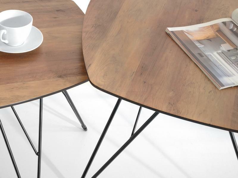 Konferenčný stolík Petal Zest Xl (orech + čierna)