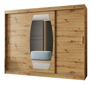 Dulap de haine 250 cm Rosaria (Stejar artisan)