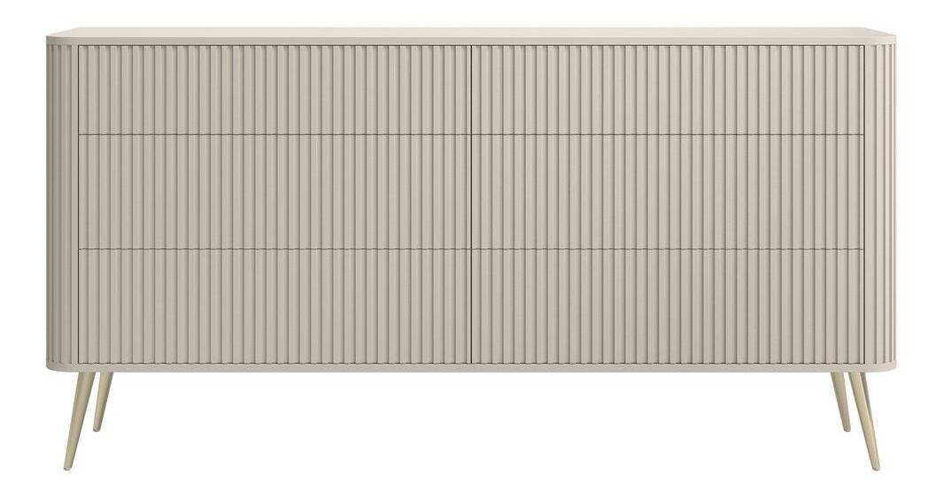 Comodă Oglio O2 (gri bej + auriu)