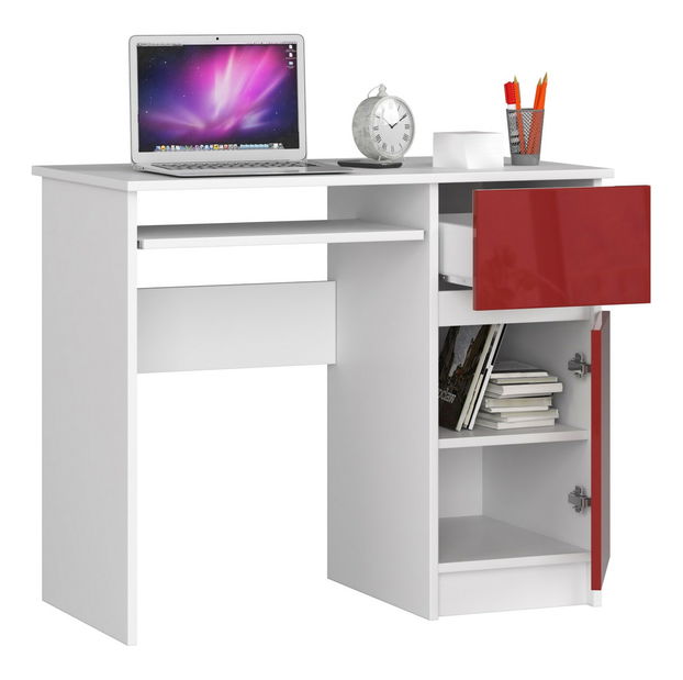 PC stolík Bhaskar (červený lesk) (P)