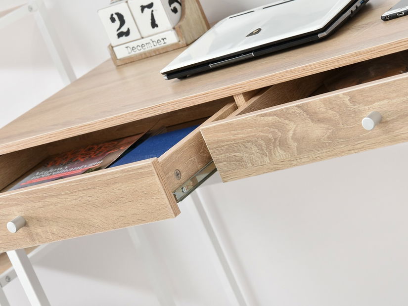 PC asztal Kaplan (tölgy + fehér)