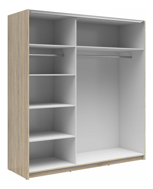 Ruhásszekrény tolóajtókkal Tetrix 25 (szonoma tölgy) (tükörrel)