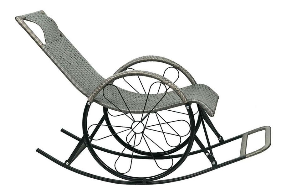 Fotoliu balansoar Rokefeler (ratan + gri)