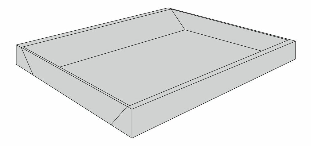 Cadru pentru pat cu apă din spumă 140 x 200 cm Saphir (negru) 
