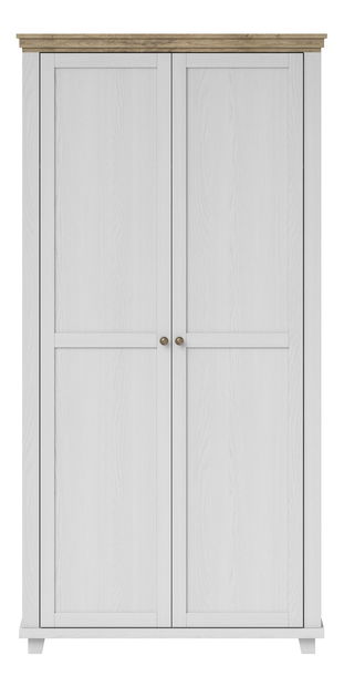 Šatníková skriňa Elvina S Typ 18 (biela + jaseň + dub lefkas)