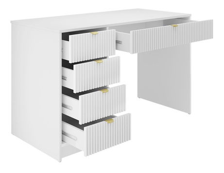 Masă de toaletă Rozoma (Negru molet + auriu) 