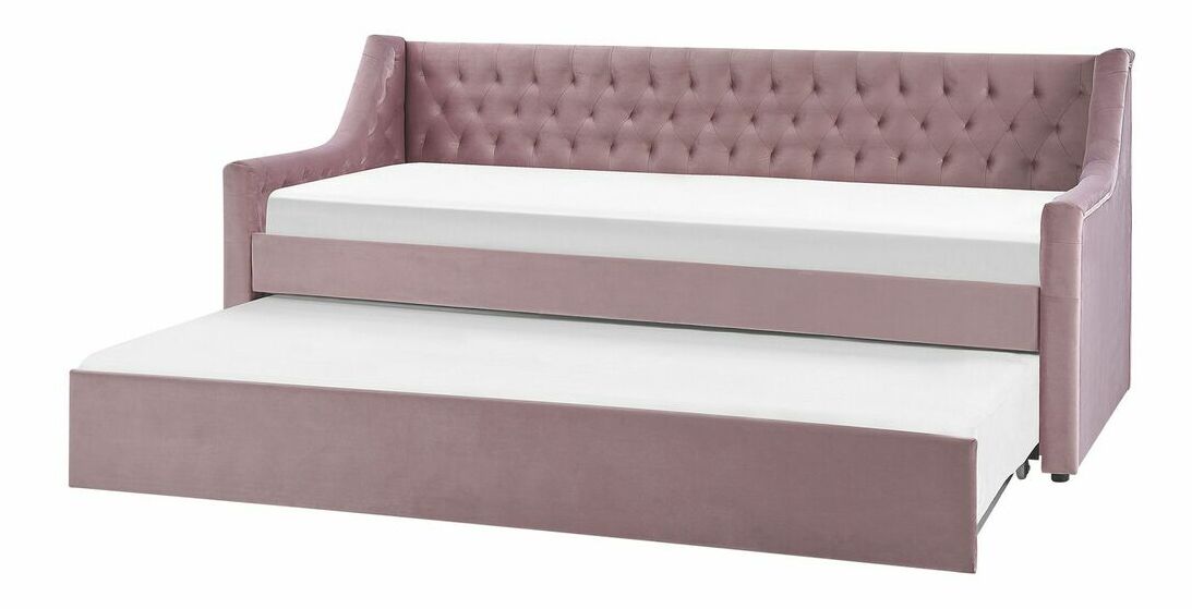 Rozkladacia posteľ 90x200 cm Maisha (ružová)