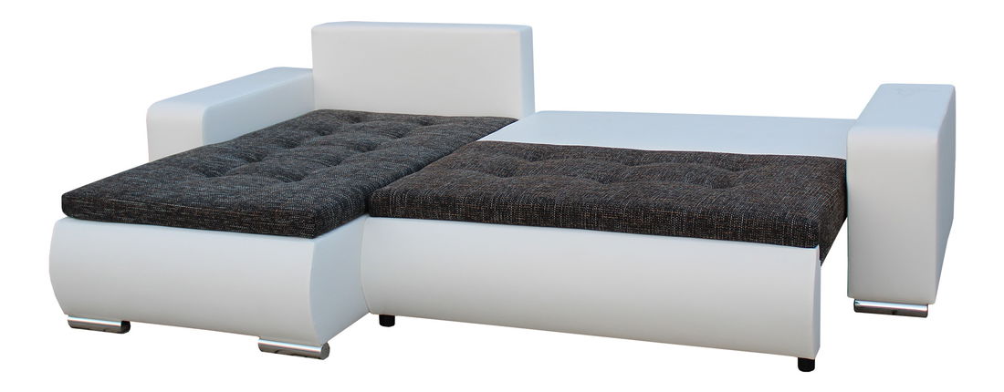 Rohová sedačka Solo L (tmavosivá + biela) (L) *výpredaj