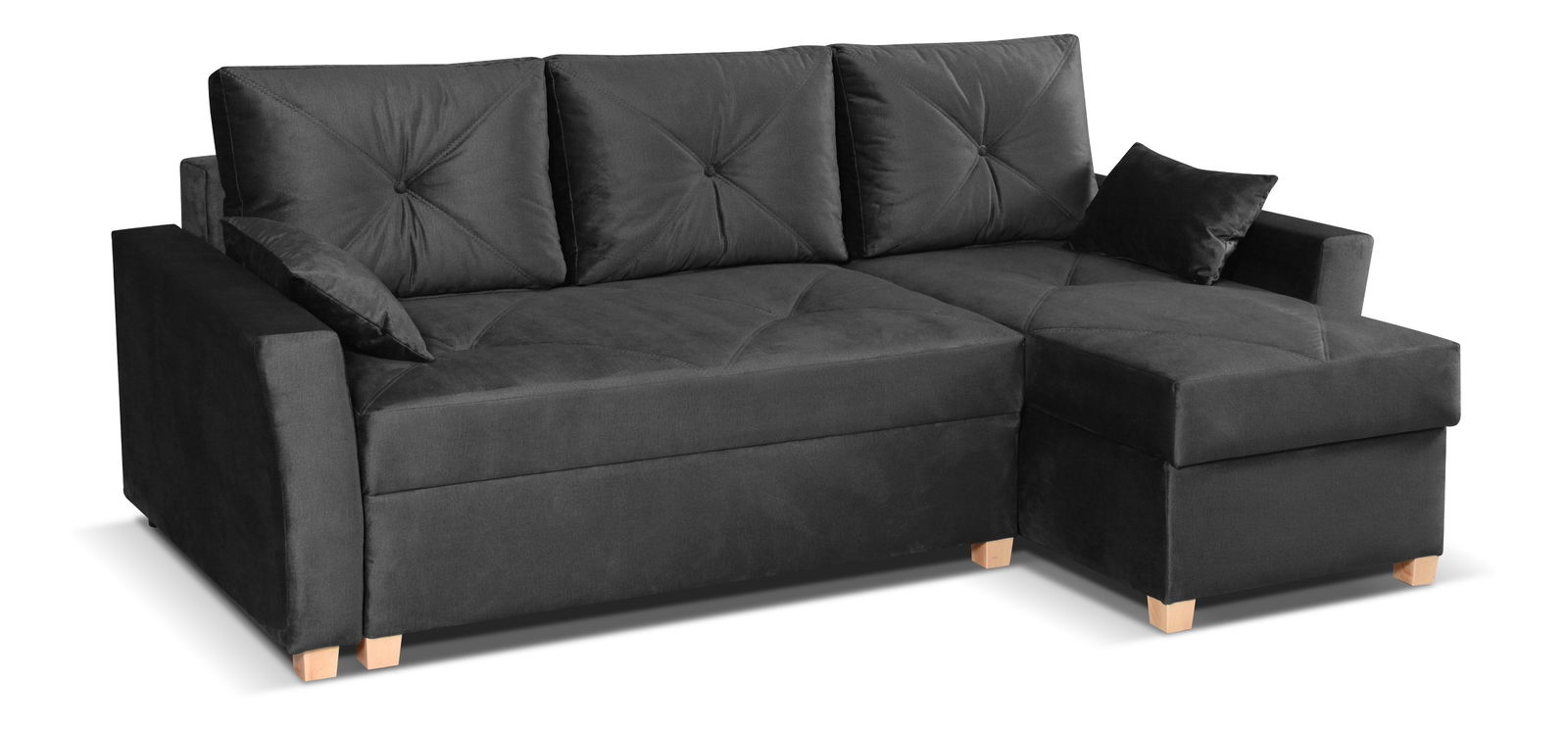 Sarokkanapé Manimi 04 (fekete) (J)