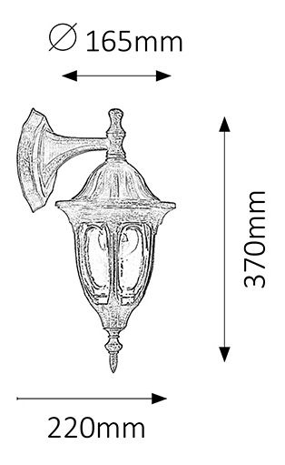 Iluminat pentru exterior Milano 8371 (antic auriu)